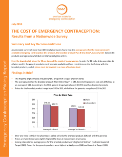 THE COST OF EMERGENCY CONTRACEPTION: