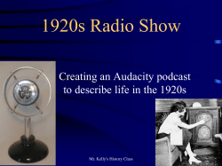 Podcasting a Radio Show About the 1920s