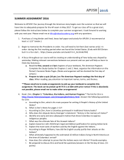 AP US History - Saint Basil Academy