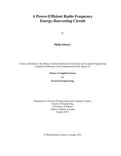 A Power-Efficient Radio Frequency Energy