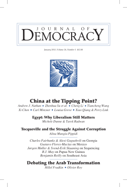 China at the Tipping Point?