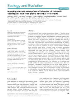 Mapping nutrient resorption efficiencies of subarctic cryptogams and