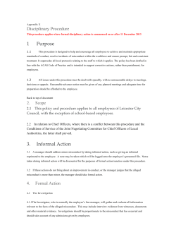 1 Purpose 3. Informal Action