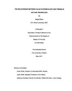 the relationship between value systems in art and trends in art and