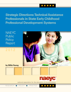 Naeyc Public Policy Report Strategic Directions: Technical