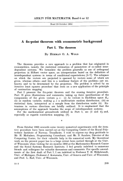 A fix-point theorem with econometric background