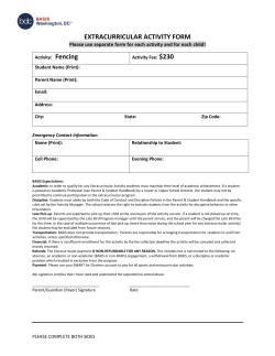 extracurricular activity form