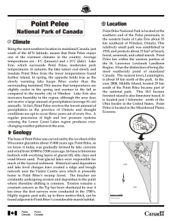 Point Pelee - History of Parks Canada eLibrary