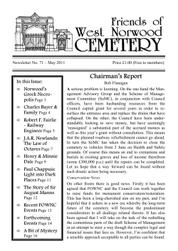 71, May 2011 - Friends of West Norwood Cemetery