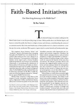 Faith-Based Initiatives