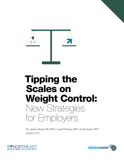 Tipping the Scales on Weight Control: New Strategies for Employers