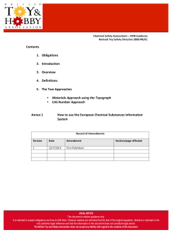 CMR Guide - British Toy and Hobby Association