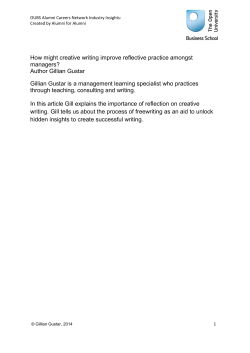 How might creative writing improve reflective practice amongst