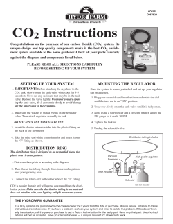 CO2 Instructions - Horizen Hydroponics