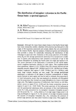 The distribution of intraplate volcanism in the Pacific Ocean basin: a