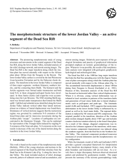 The morphotectonic structure of the lower Jordan Valley &ndash; an active