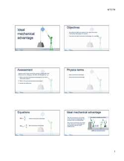 Ideal mechanical advantage