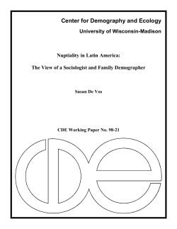 Nuptiality in Latin America: The View of a Sociologist and Family