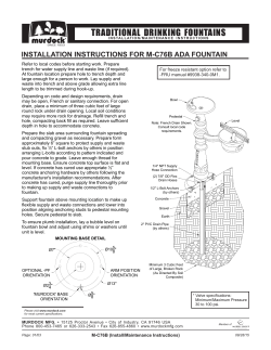 Installing M-C76B Drinking Fountain