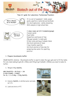 Teachers/Technicians Handout Sheet