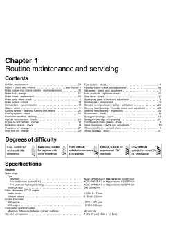 Chapter 1 Routine maintenance and servicing
