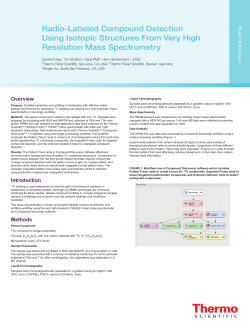 Radio-Labeled Compound Detection Using Isotopic Structures From