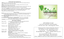 5th Sunday in Lent - First United Methodist Church of Hammond