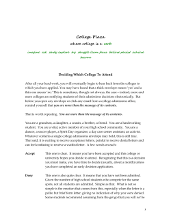 Deciding Which College To Attend
