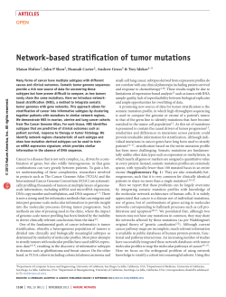 network-based stratification of tumor mutations