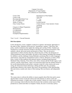 Introduction to Film Studies