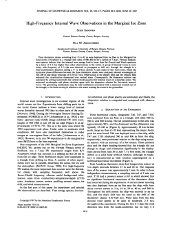 Frequency Internal Wave Observations in the Marginal Ice Zone