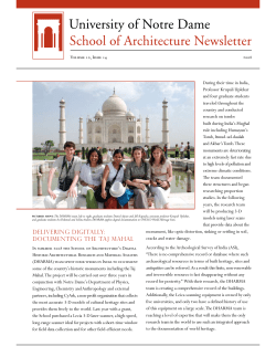 DOCuMENTING THE TAJ MAHAL - Notre Dame School of Architecture
