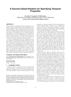 A Scenario Based Notation for Specifying Temporal Properties