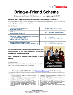 Bring-a-Friend Scheme - Singapore Human Resources Institute