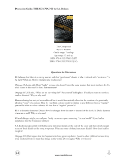 Discussion Guide: THE COMPOUND by SA Bodeen