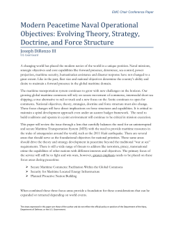 Modern Peacetime Naval Operational Objectives: Evolving Theory