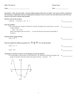 Math-130-Exam #2 Practice Exam