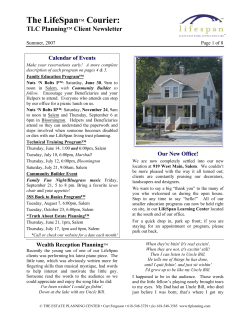 Summer 2007 - The Estate Planning Center