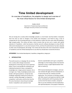 Time limited development