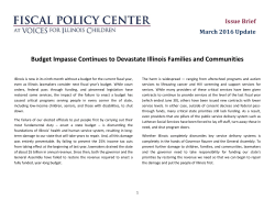Budget Impasse Continues to - Voices for Illinois Children