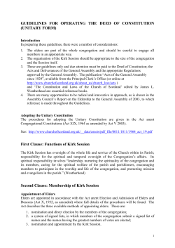 Kirk Session Constitution