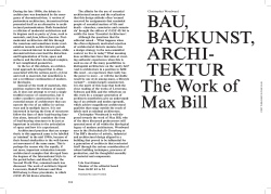 BAU, BAUKUNST, ARCHI - OASE Journal for Architecture