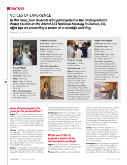 Presenting an Undergraduate Poster