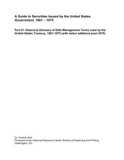 A Guide to Securities Issued by the United States
