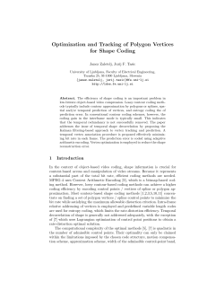 Optimization and Tracking of Polygon Vertices for Shape Coding