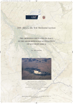 The Okavango Delta and its place in the geomorphological