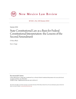 State Constitutional Law as a Basis for Federal Constitutional