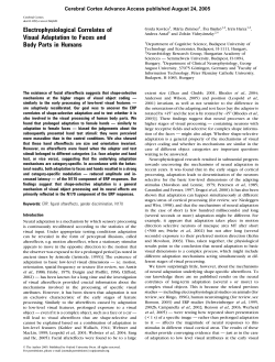 Electrophysiological Correlates of Visual Adaptation to Faces and