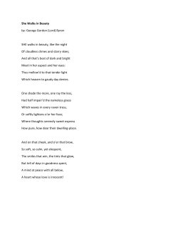 She Walks in Beauty by