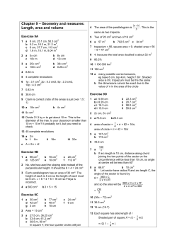 Chapter 9 – Geometry and measures: Length, area and volume ( )+